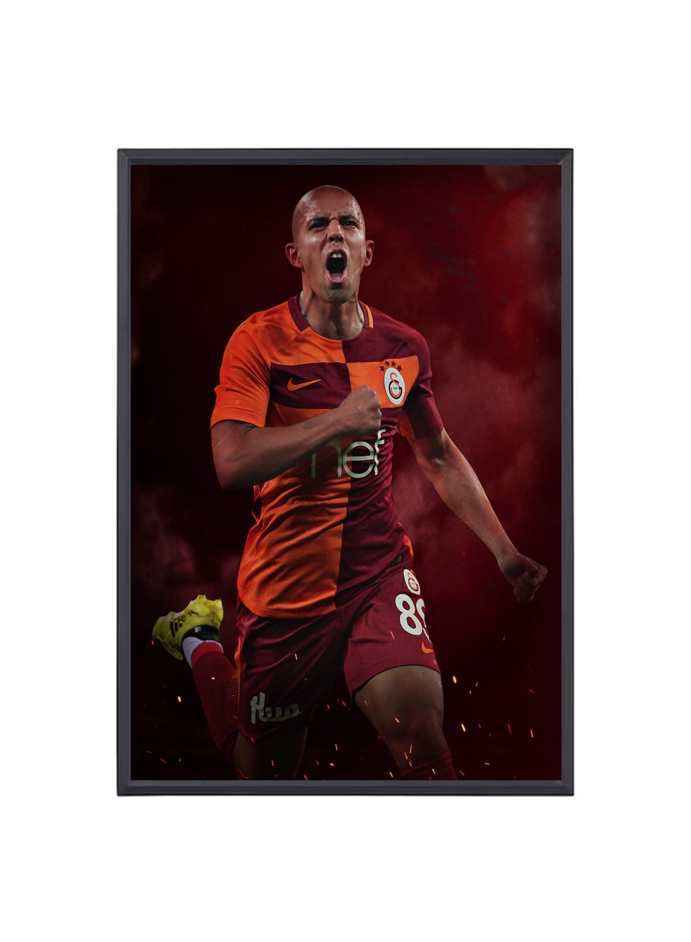 Algeria Soccer Player Photo Frame Sports Theme Picture Frame Perfect for Football Sports Gifts for Soccer Ball Fans on Birthday Thanksgiving Football Fans Wall Poster Frame