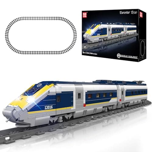 Mould King E320 Train Building Blocks Set 1948 Pcs City Locomotive Model Kits with LED Lighting APPRemote Controlled Train Toy Home Decoration Gift for Adult