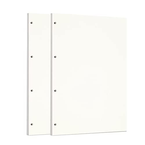 Zelten 2 Pack A4 90 Sheets180 Pages Blank Loose Leaf Punched Paper Refills Paper for 4 Hole Binder Personal Organizer Diary Notebook Refillable Planner