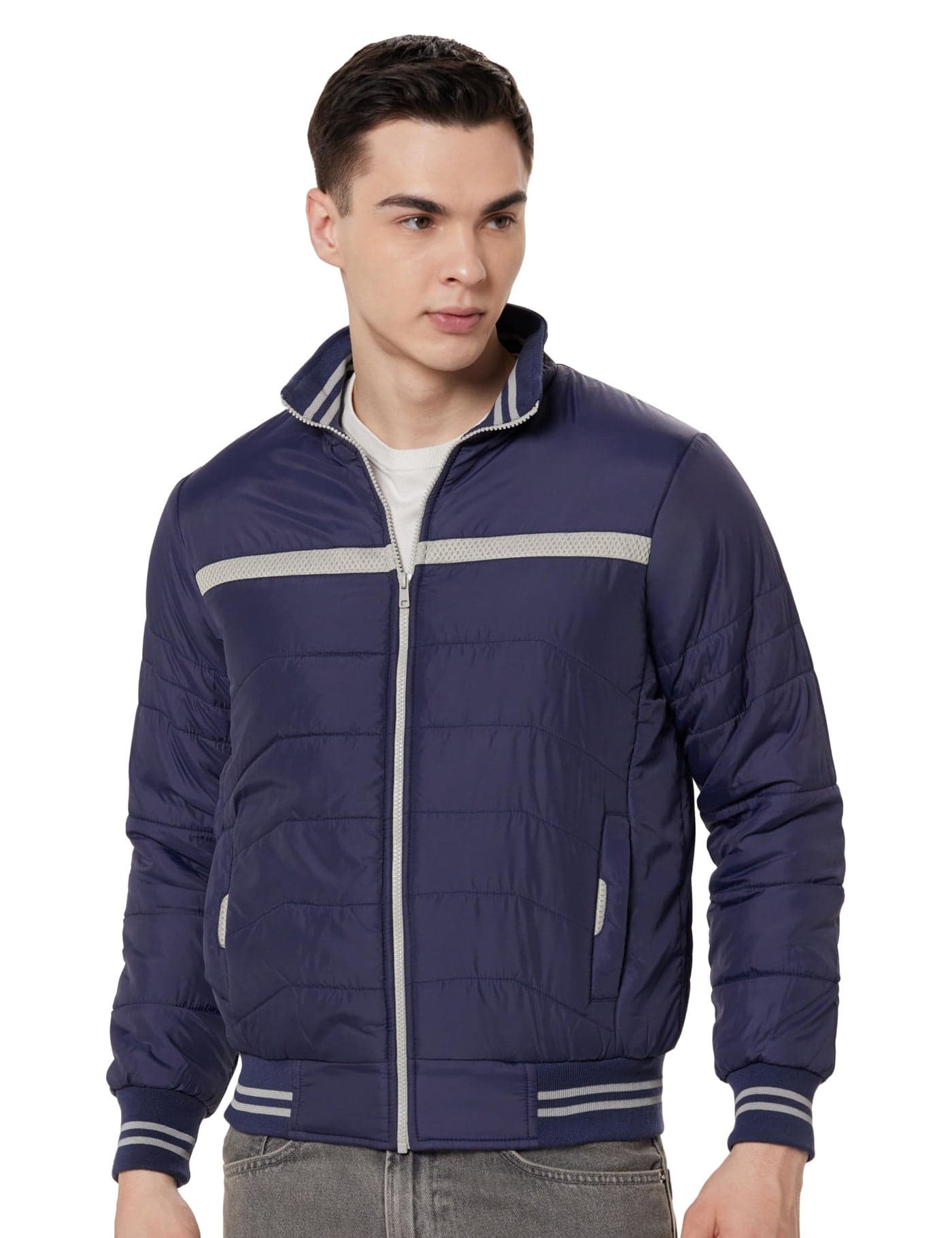 Qube By Fort Collins Men’s Padded Bomber Jacket – Insulated, Warm & Quilted Winter Jacket for Men