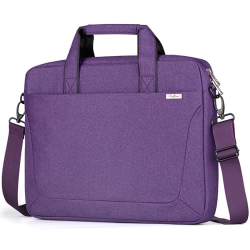 BAFFINA 17 173 Inch Laptop Shoulder Bag for Men WomenWaterproof Computer Carrying Case Messenger Bag with Strap for 1718 HP DellLaptop Briefcase for Office business Travel College SchoolPurple