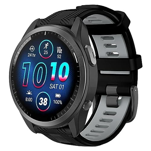 ISABAKE Watch Band for Garmin Forerunner 970/Forerunner 965/Forerunner 955/Forerunner 945/Forerunner 935,Soft Silicone 22mm Replacement Bands compatible with Fenix 5/ Fenix 5 plus/ Fenix 6/ Fenix 6 Pro/Approach S60