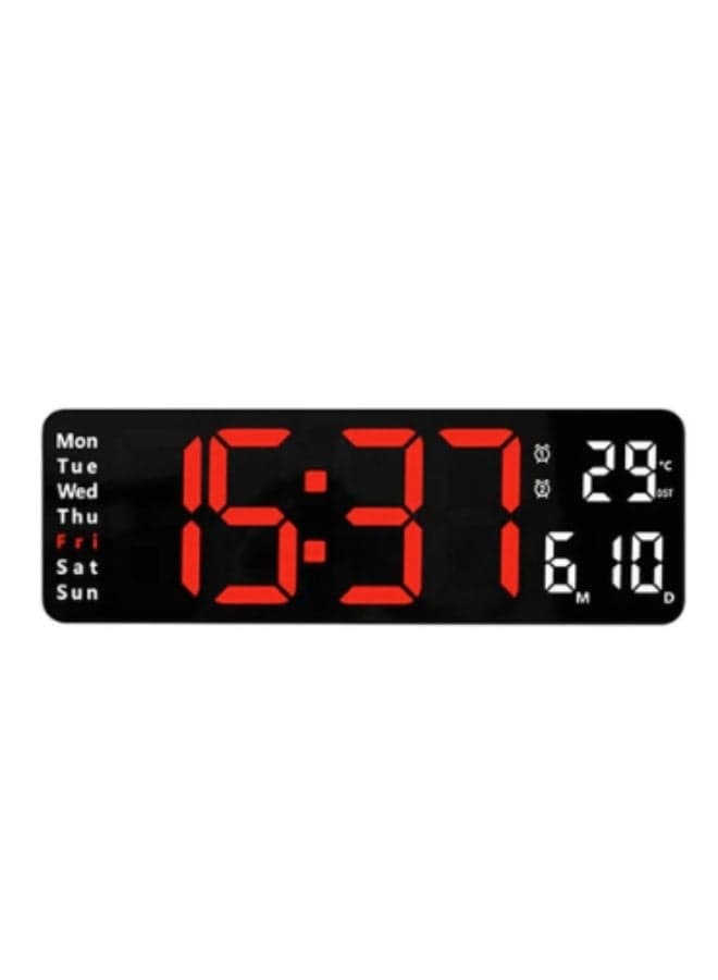 6629 Clock Digital Wall Clock Large Display, 16.2 Inch Large Wall Clocks, LED Digital Clock with Remote Control for Living Room Decor, Automatic Brightness Dimmer Big Clock with Date Week Temperature