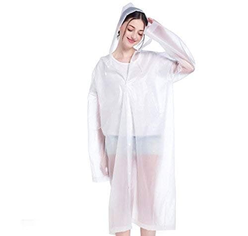 Visions India Unisex's Rain Coat (EvaRaincoat-White-Z