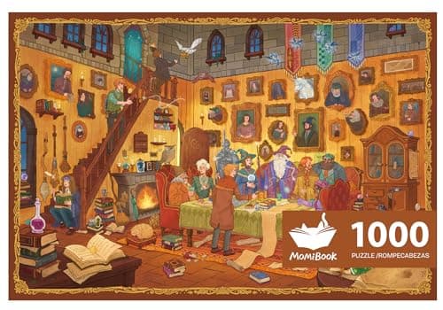 MOMIBOOK Puzzles for Adults 1000 Piece Jigsaw Puzzles of Magic Night Whispers Glow in The Dark Luminous Painting Image Challenging Hard Impossible Puzzle Unique Funny Party Christmas Birthday Gifts