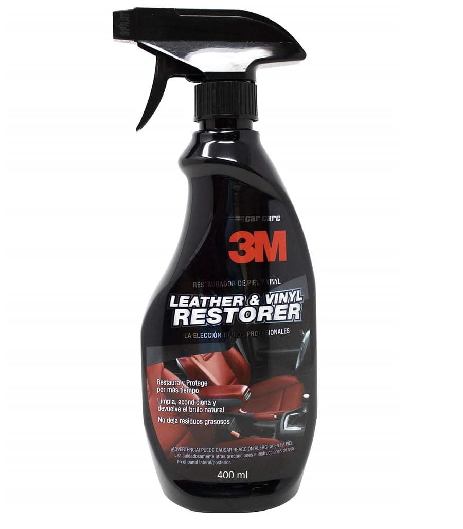 3M Leather & Vinyl Restorer, Moisture Restoration, Protection Against Damage, Non-Greasy Finish, Applicable on All Leather, Vinyl and Rubber Surfaces (400ml, Pack of 1)