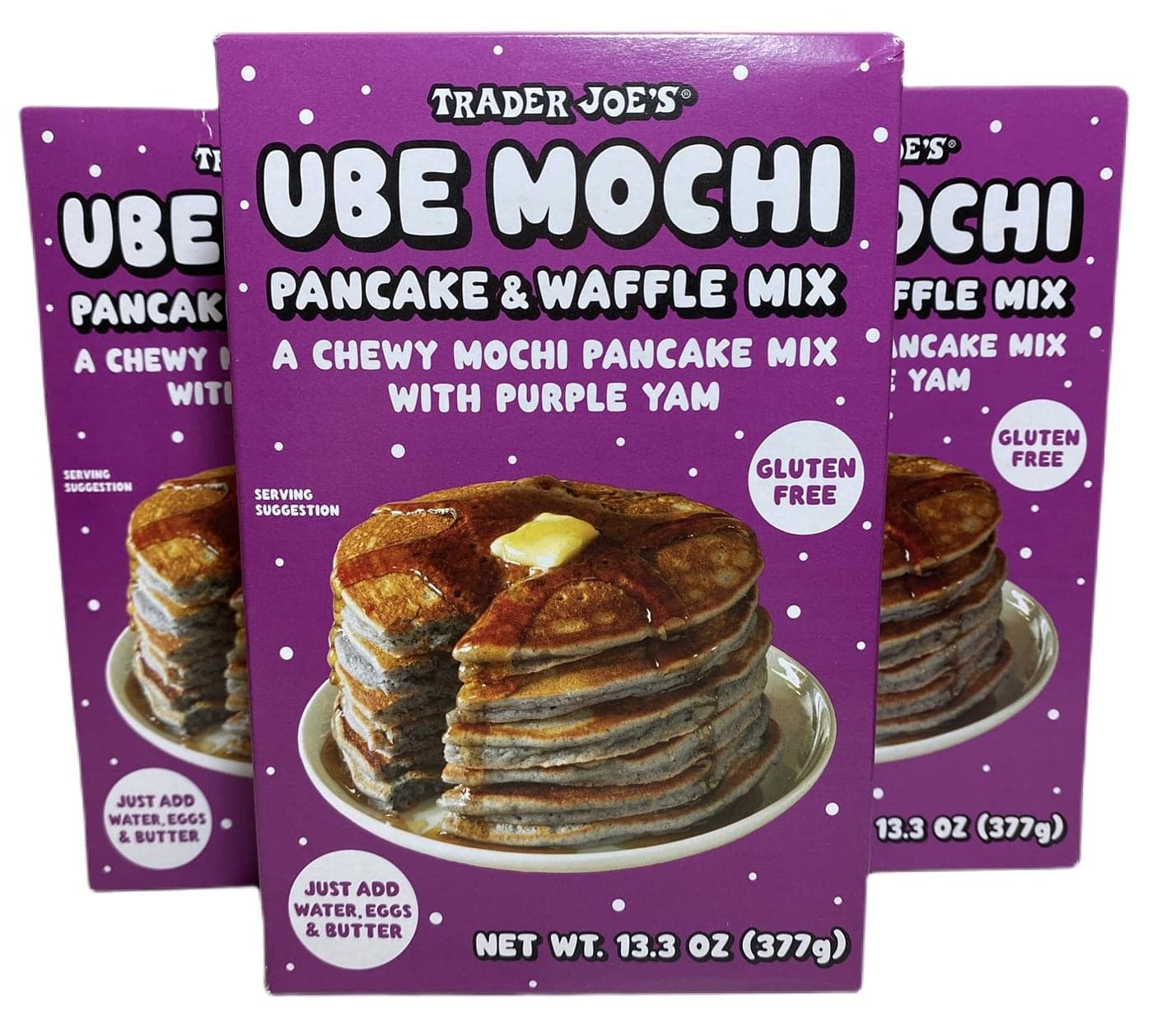 Trader Joe's Ube Mochi Pancake & Waffle Mix (Pack of 3)
