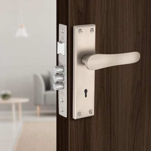 Link Eleganza Mortise Lock |for Main & Internal Door In Residential & Commercial Spaces | 8 Inches Heavy Duty Handle Set with Both Side Key Access, 3 Keys,6 Lever lock body |SS Finish|2 Years Warranty