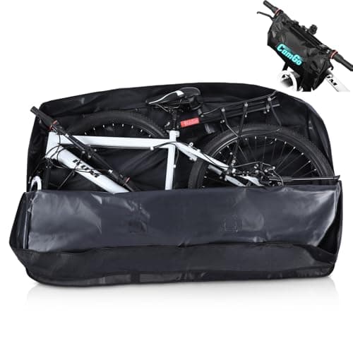 CamGo Folding Bike Travel Bag Bicycle Carrier Case Outdoors Cycling Carrying Transport Bag for 26inch Bikes (Black, 26 inch)