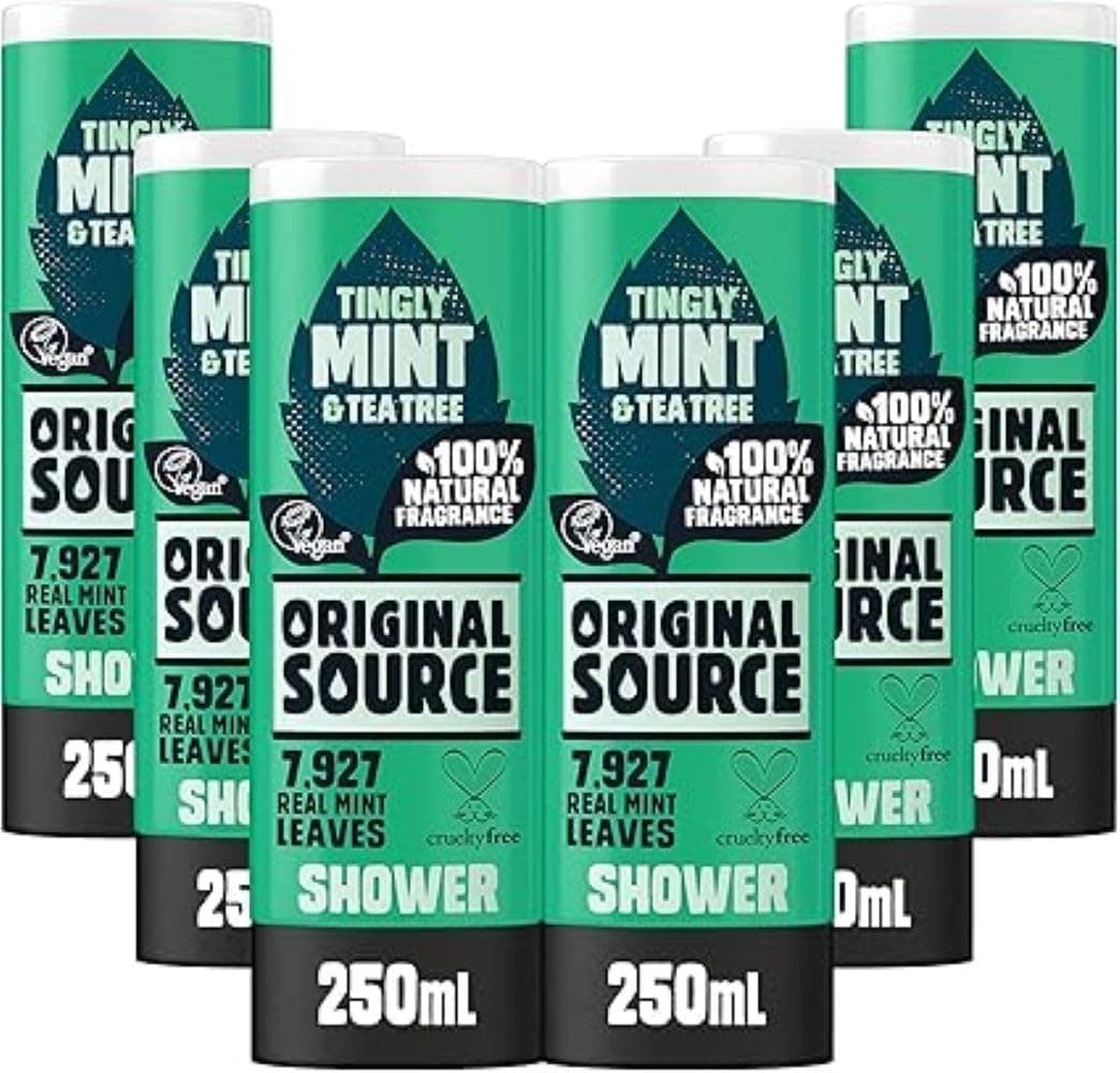 Original Source Tea Tree Mint Shower Gel 250ml Pack of 6