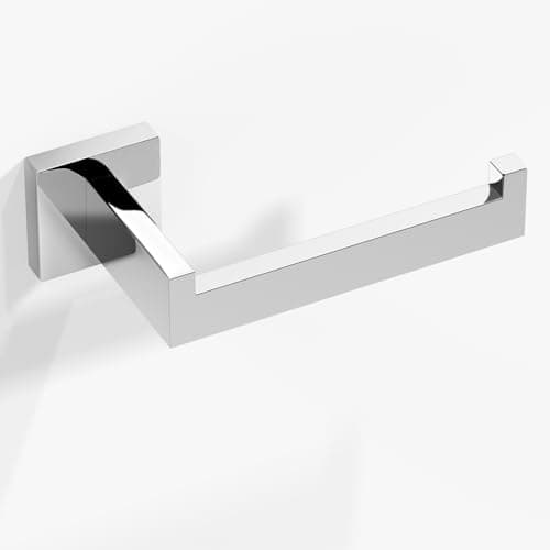 HITSLAM Stainless Steel Toilet Paper Holder Wall Mount Rustproof Modern Design Polished Chrome Finish