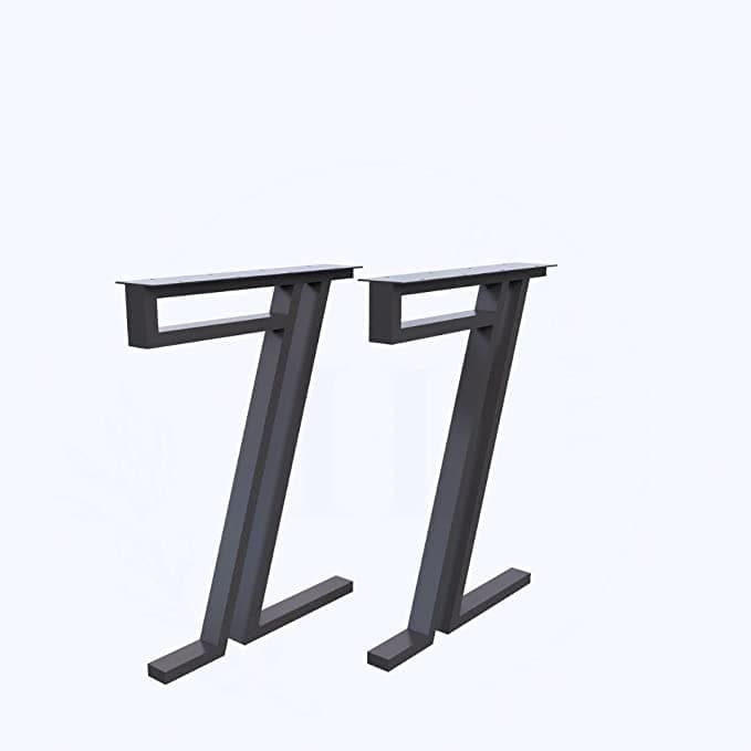 AVVIC MART Metal Table Legs Heavy Duty Industrial Table Base 28 inch Height 20 inch Wide Black Metal Furniture Legs Modern Dining Coffee Table Legs DIY Desk Legs Set of 2 only Legs 7_Shape