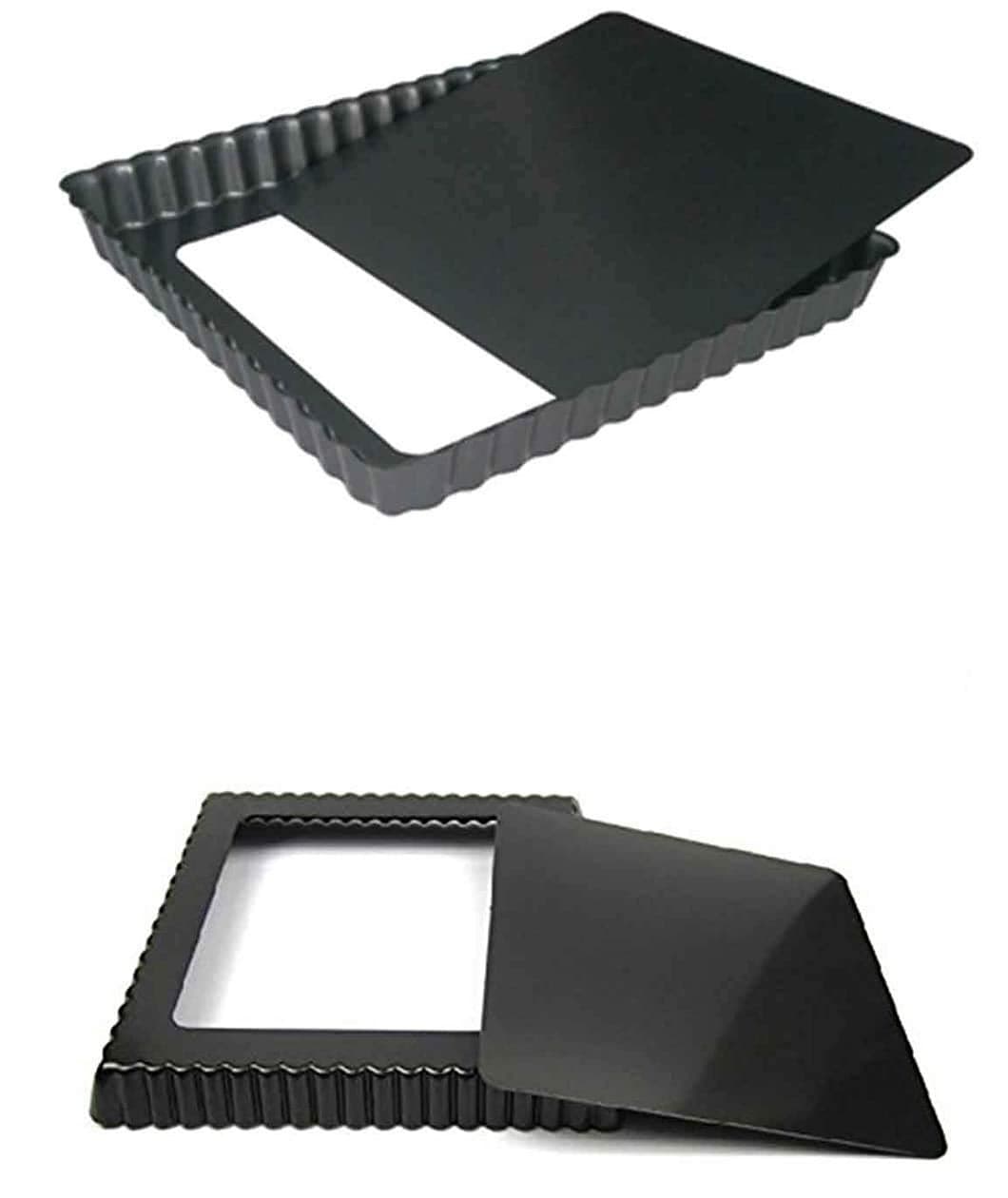 Cake Decor Non Stick Square Pie Dish 21 cm x 21 cm x 25 cm Loose Bottom