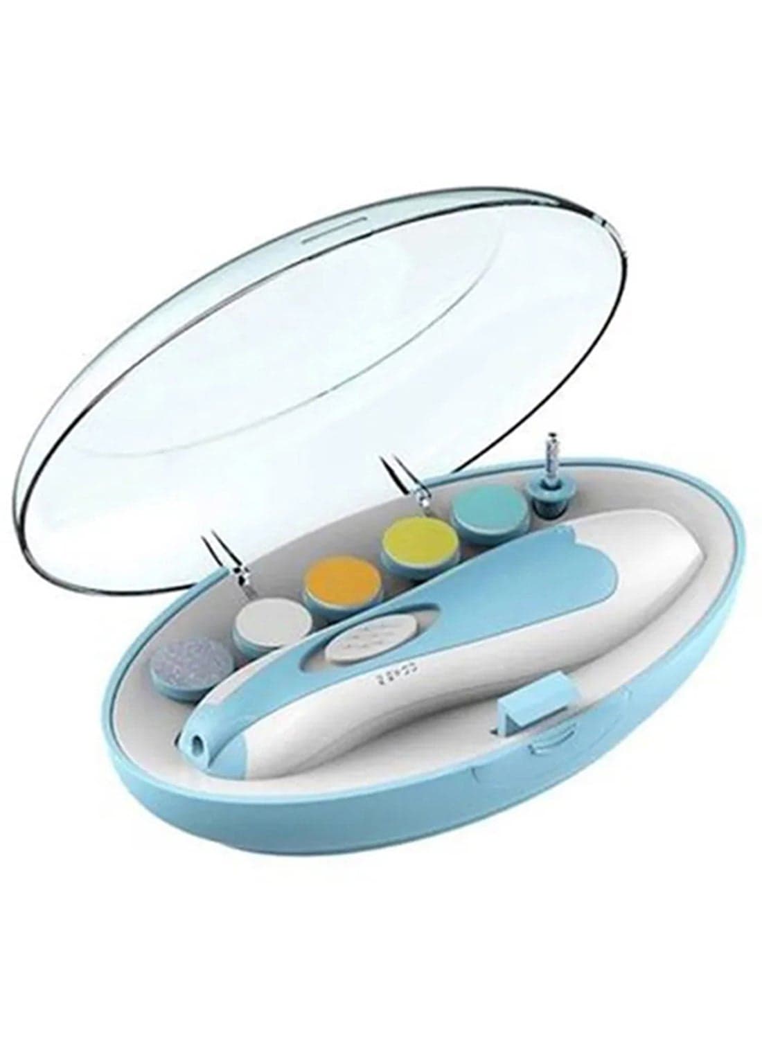 Electric Nail File Trimmer With Vibration Motor, Different Grinding And Polishing Heads For Newborn - 7 pieces, 0 Months +
