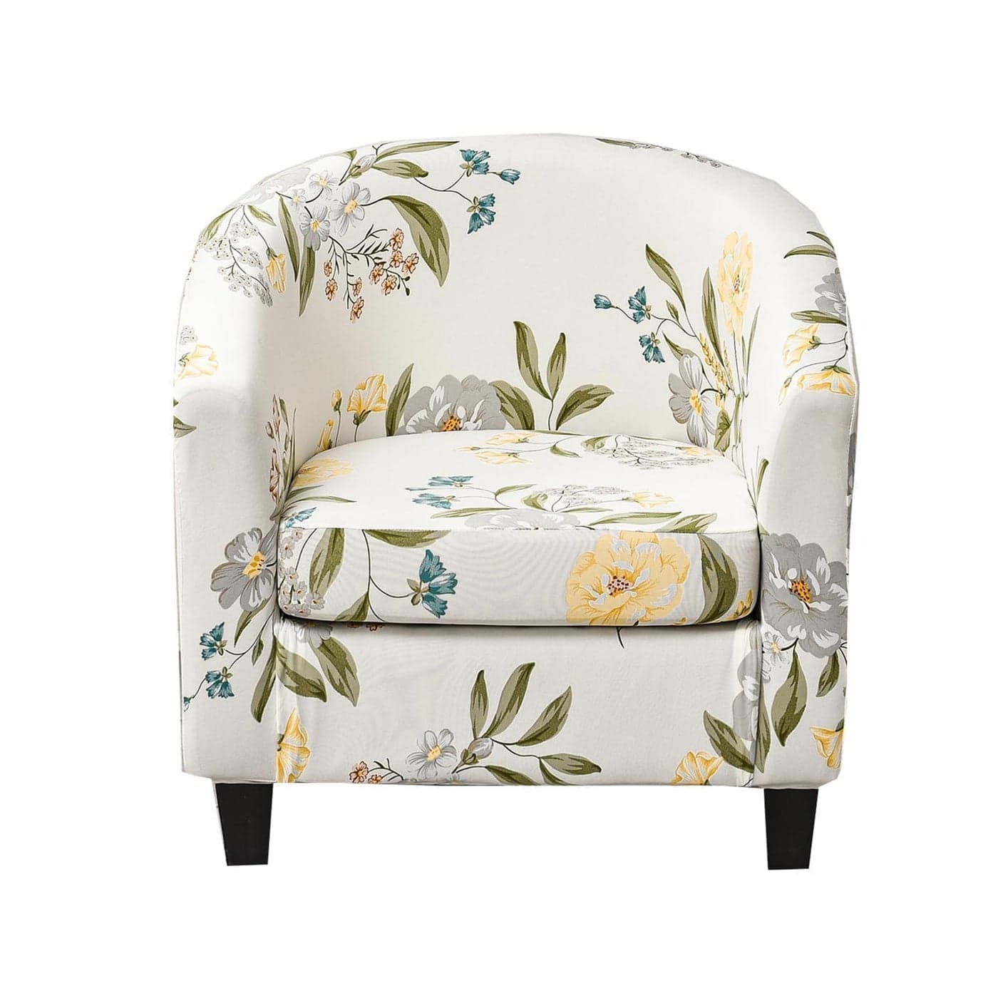 CRFATOP 2 Piece Club Chair Slipcover Stretch Barrel Chair Covers Printed Tub Chair Slipcovers Soft Armchair Sofa Cover Removable Couch Furniture Protector Arm Chair Cover for Living RoomD25
