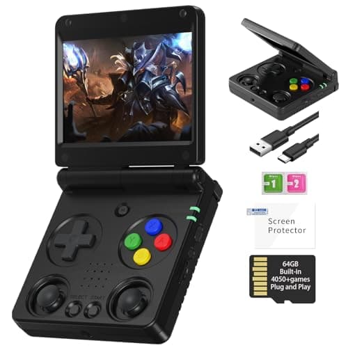 RG34XXSP Retro Handheld Game Console Linux 34 IPS Screen 720480 Builtin 64G TF Card 5000 Games RG 34XXSP Portable Gaming Console 3300mAh Battery Support 5G WiFi Bluetooth TV Output Black