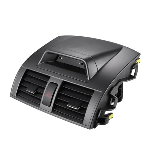 uxcell Center Dash AC Air Vent Outlet Panel with Clock for Toyota Corolla 2009-2013 Car Dashboard Air Duct Outlet Vent Grille Panel Assembly No.55670-02340 AC Air Vent Dark Gray