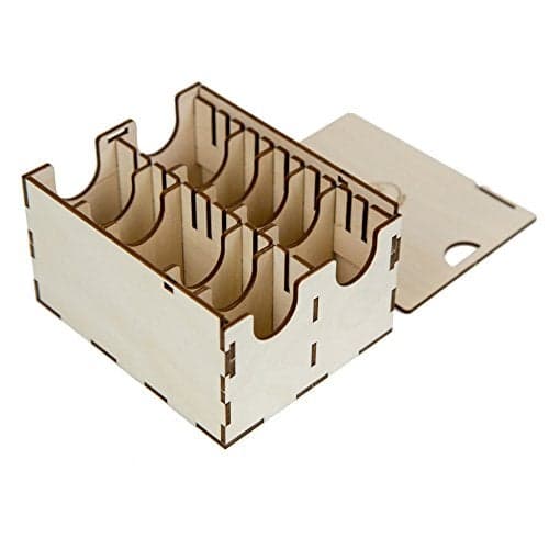 The Broken Token Case for Mini US and Mini European Size Cards - Wood Card Case with Eight Adjustable Dividers