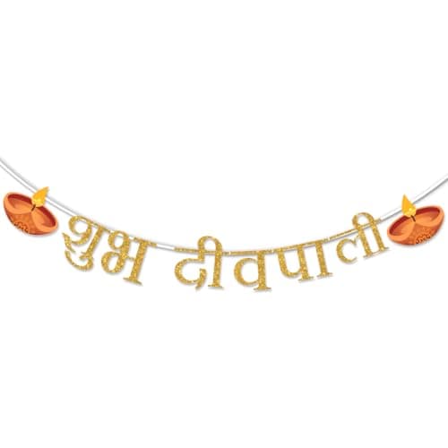 Festiko®SHUBH DEEPAWALI BANNER Decoration supply,DIWALI Themes party Favors for party Decoration(BANNER)