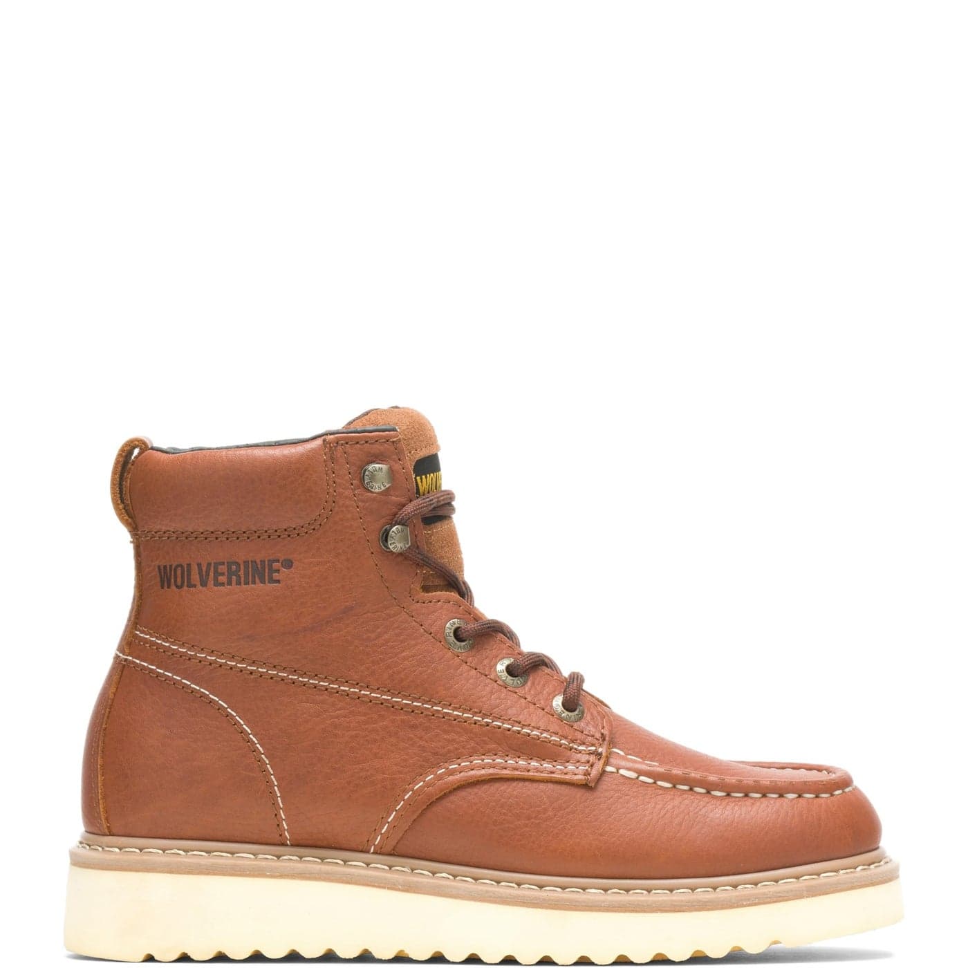 Wolverine Men's Moc Toe 6" Work Wedge-Brown, Honey, 9 M US