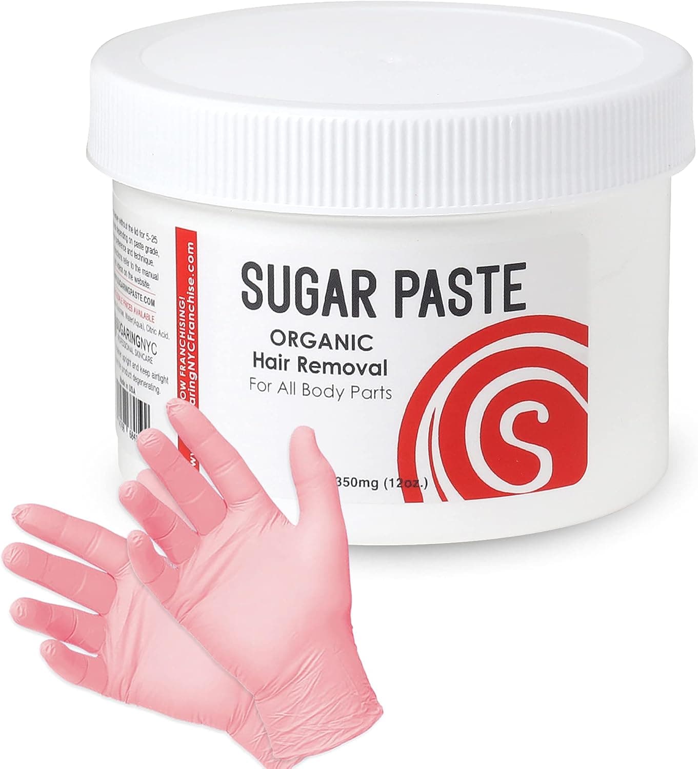 Sugaring Paste Package 12oz Sugaring Paste for sensetive Skin and Set of Gloves 4 Pieces