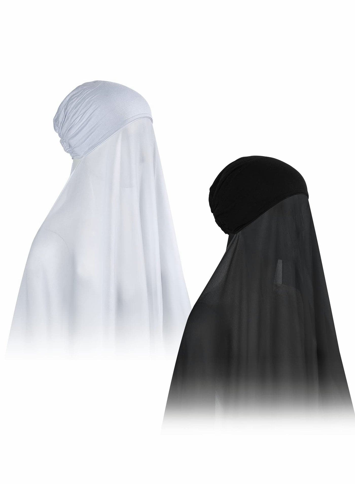 Soft Chiffon Hijab Scarf for Women with Tie Back Undercap - Available in Multiple Solid Colors for Instant Style