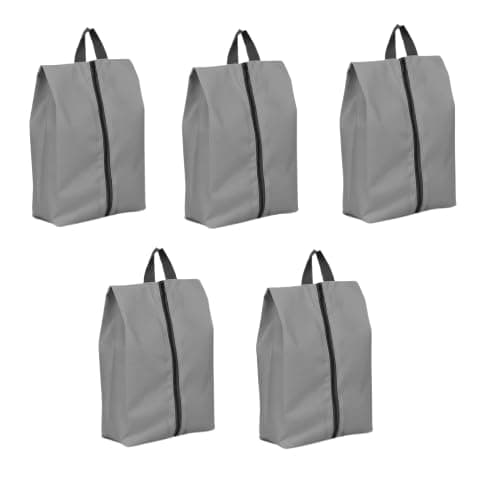 SWAZE Premium Shoe Bag for Travel | Shoe Pouch, Shoe Cover for Storage, Shoe Bags for Travelling, Shoe Organizer for Travel, Shoes Packing Pouch, Shoe Pouch for Storage & Washable Covers (Grey 5 pcs)