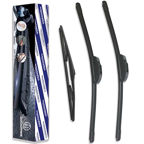 DODOMES 24" + 18" Windshield Wipers with 12" Rear Wiper Blade Replacement for Kia Sportage 2011-2016 -Original Factory OEM Quality (Pack of 3)