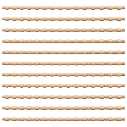 Nuanchu 12 Pcs Unfinished 3D Decorative Wood Trim Molding 15.75inch Decorative Wood Molding Cute DIY Trim for Home Wall Cabinet Shelf Window Door(Gourd Line,15mm)