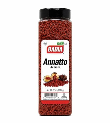 Badia Whole Annatto 22 oz Warm Peppery Slightly Nutty Flavor Achiote Seeds for Natural Color Seasoning