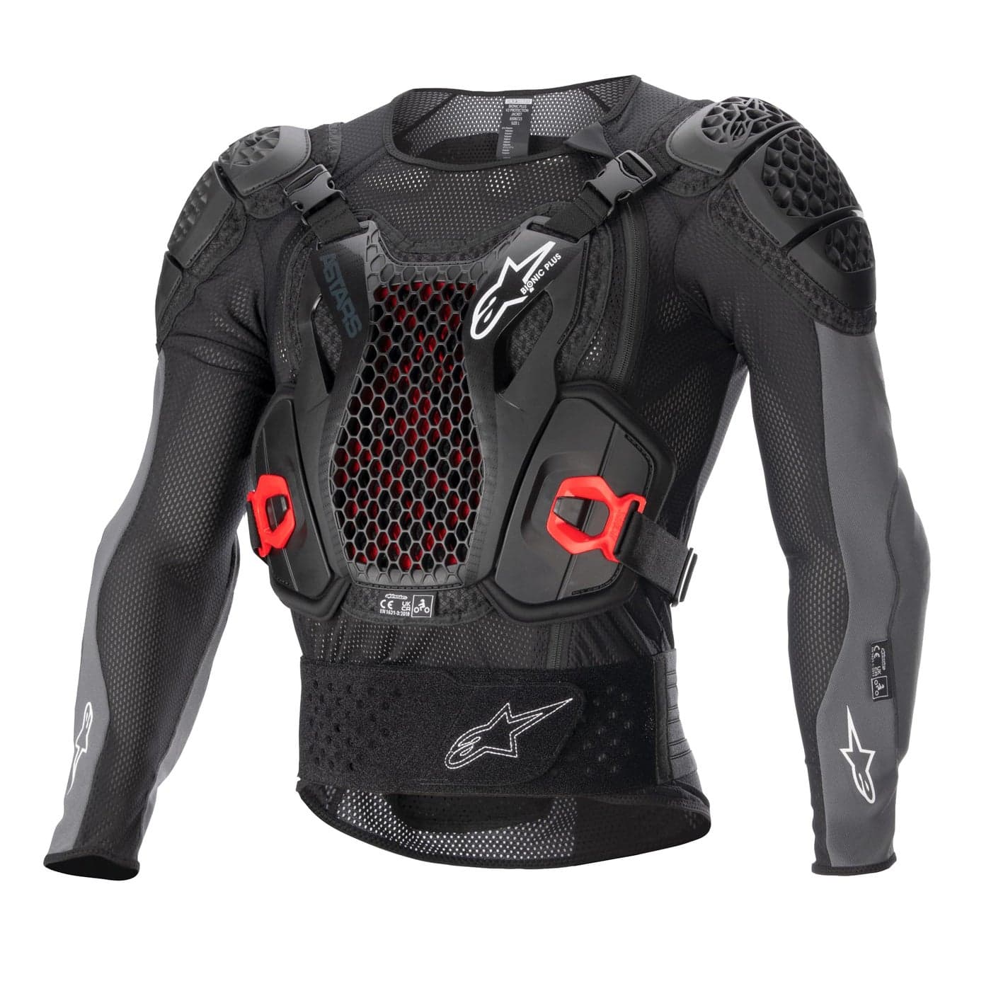 Alpinestars 65067231036XXL Bionic Plus V2 Protection Jacket BlackAnthraciteRed 2X