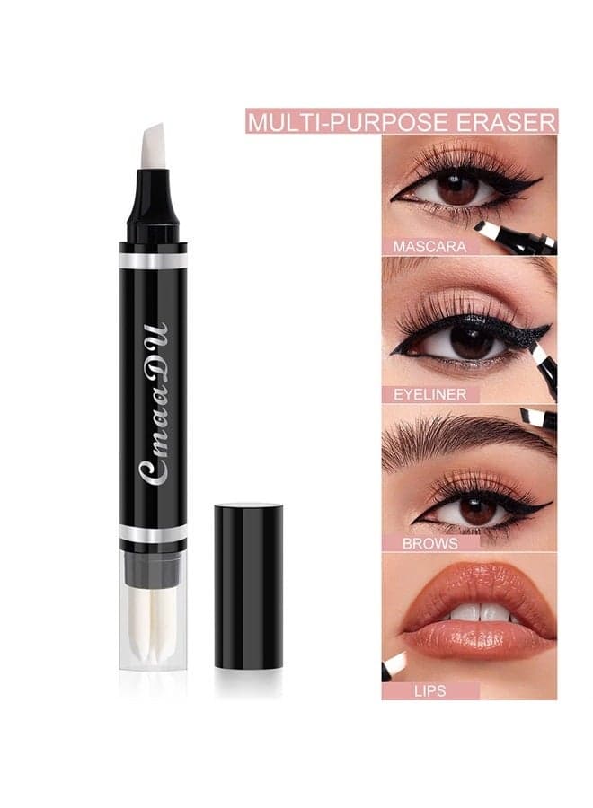 Eye Makeup Remover Pen, Makeup Remover Eraser Stick Corrector Stick Lipstick Eyeliner Eraser for Instant Touch Up Correction, Mascara Smudges Correction,Travel-Friendly Makeup Removing Pen