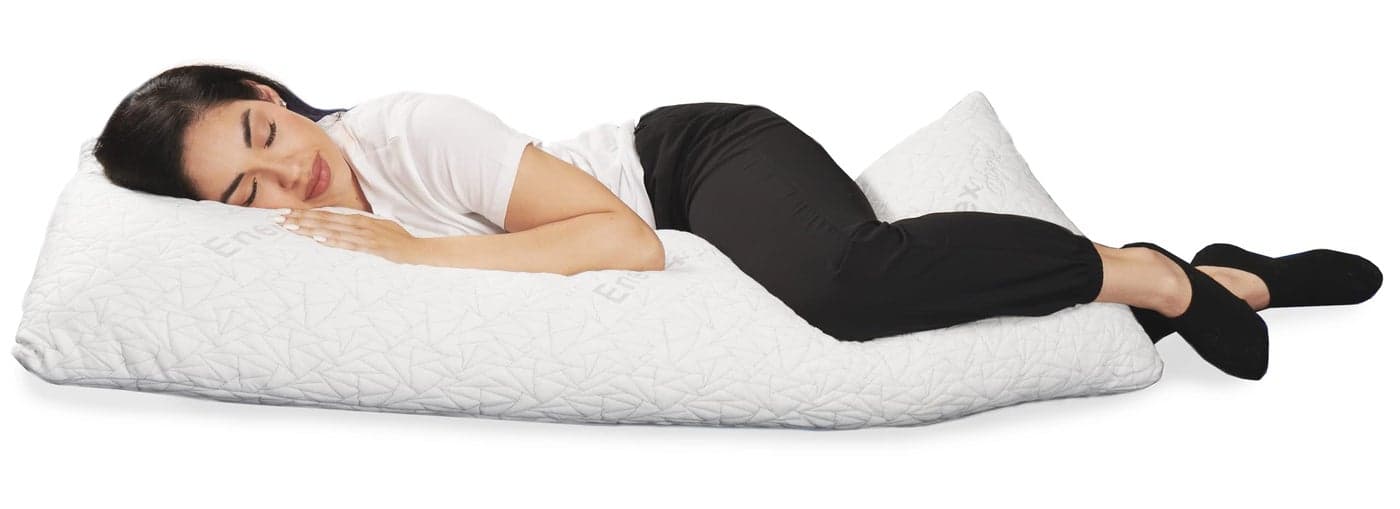 EnerPlex Body Pillow for Adults Adjustable 54 x 20 Inch Long Pillow Shredded Memory Foam Pillows wPlush Viscose Cover for Adults Kids Pregnancy Pillow for Sleeping