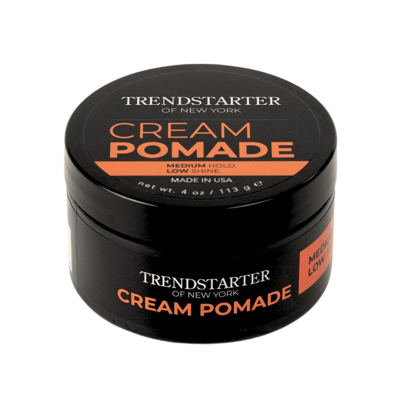 TRENDSTARTER CREAM POMADE 4oz Medium Hold Low Shine WaterBased AllDay Hold Premium Hair Styling Pomade Putty Products