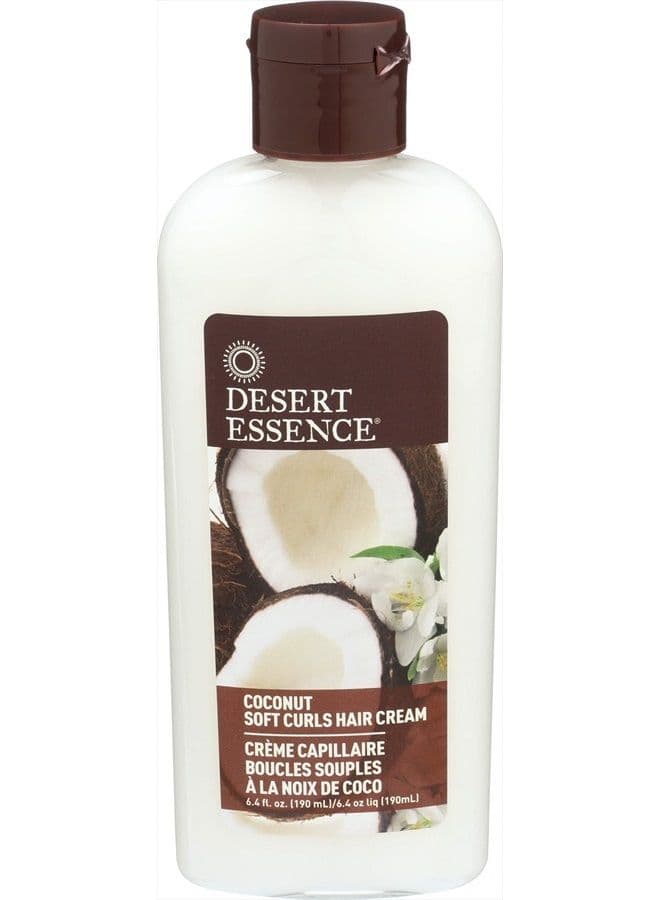 Soft Curls Hair Cream- Coconut - 6.4 Fl Ounce - Luster & Bounce - 100% Vegan - Gluten, Wheat & Silicone Free - Salon Style Shine - Repair Cream - Hair Hydration & Nourishment