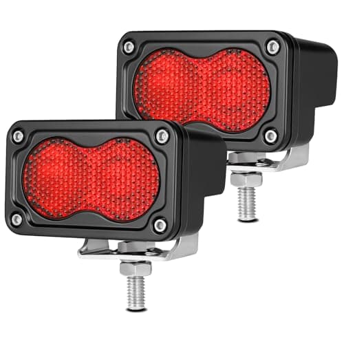 Auto Power Plus 3 Inch LED Pod Lights Red 2PCS Off Road Auxiliary Backup Cube Light Fog Driving Rear Chase Light Bar Red Hunting Fishing Emergency Safety Signal Work Lights for Truck UTV Pickup Boat