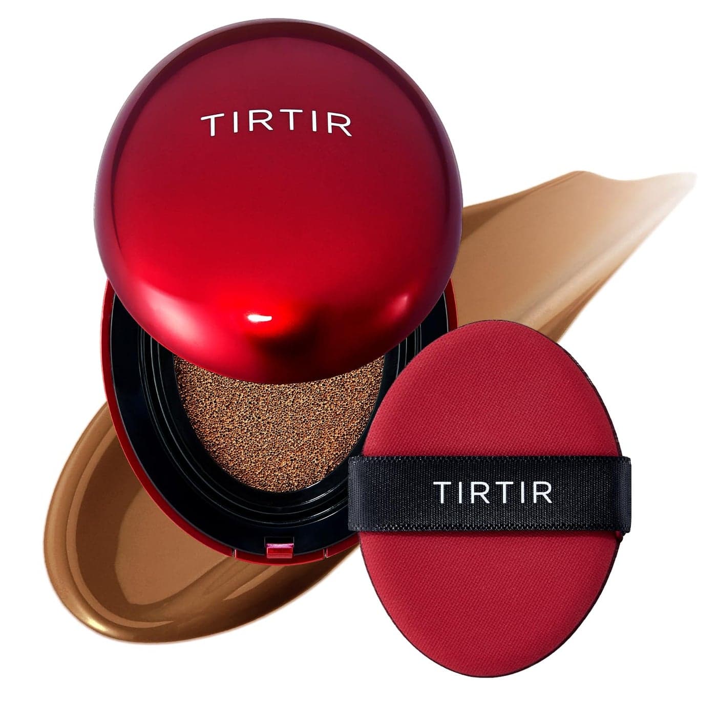 Mini Size TIRTIR Mask Fit Red Cushion Foundation Full coverage Weightless Skin fit Satin Glow Finish Korean Makeup beauty Tattoo cover up Buildable 45N Saddle Brown 015 Fl Oz