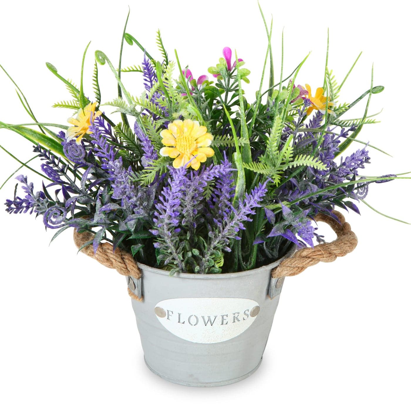 MIXROSE Fake Plants Purple Lavender Flowers in Pot 10 Tall Faux Artificial Potted Plant Greenery for Home Kitchen Patio Coffee Table Farmhouse Aesthetic Bedroom Bathroom Decor