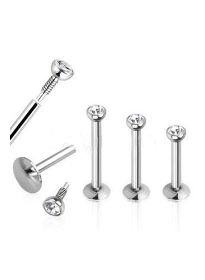 6-Piece Stainless Steel Women's Nose Stud Set