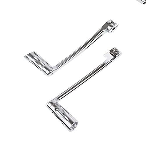 HCmotorku Heel Toe Shift Lever Set with Shifter Pegs Fit for Harley FL Softail 19862017 Road King Street Glide Road Glide Electra Glide 19882025 Trike 20082025 Chrome
