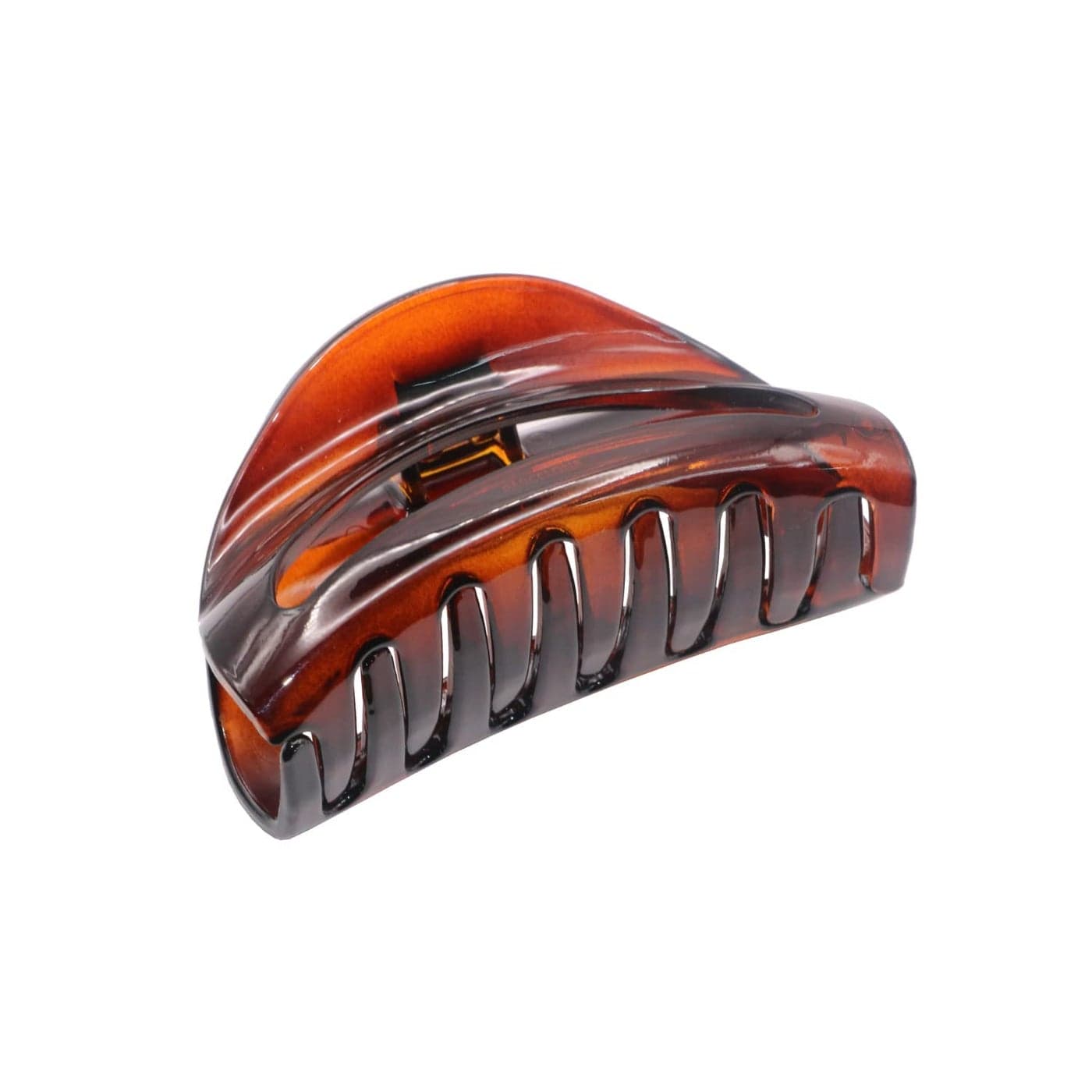 Parcelona French Vrille Medium 35 Celluloid No Slip Grip Volume Jaw Hair Claw Clips for Women and Girls Made in France Tortoise Shell