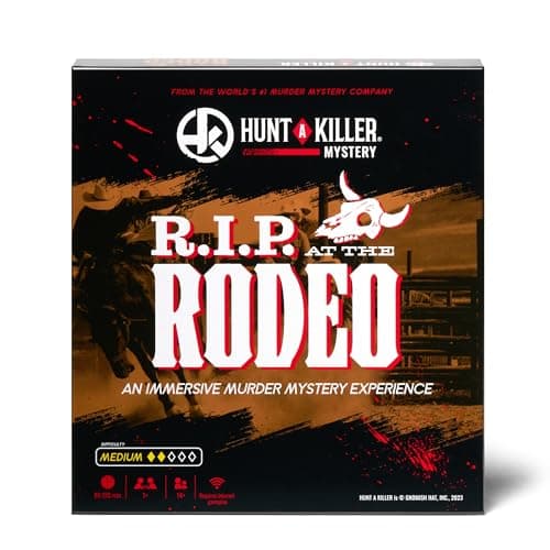 Hunt A Killer RIP at The Rodeo Solve The Murder of a Rodeo Clown Mystery Box Game for True Crime Fans Murder Mystery Game for Adults Play Detective at Home Designed for 1 Players Ages 14
