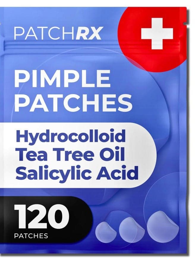 Salicylic Pimple Patches (120 Pack), Salicylic Acid Acne Patches with Tea Tree Oil - Zit Patch and Pimple Stickers for Face for Skin Care - Salicylic Acid Acne Dots (Packaging May Vary)