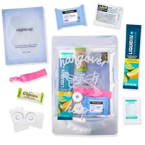 Casey Aileen Hangover Kit 1 Pack Pre Filled Party Favors Goodie Bags Gift for Bachelorette Wedding 21st Birthday Girls Trip and All Celebrations