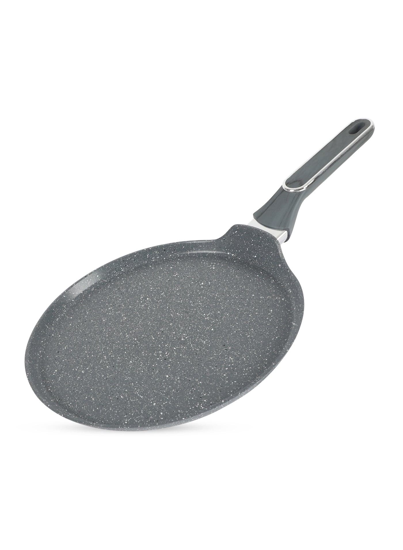 Life Smile 28cm Non-Stick Pizza Pan Induction Base | Flat Frying Pan with Bakelite Handle | Even Heat Cooking