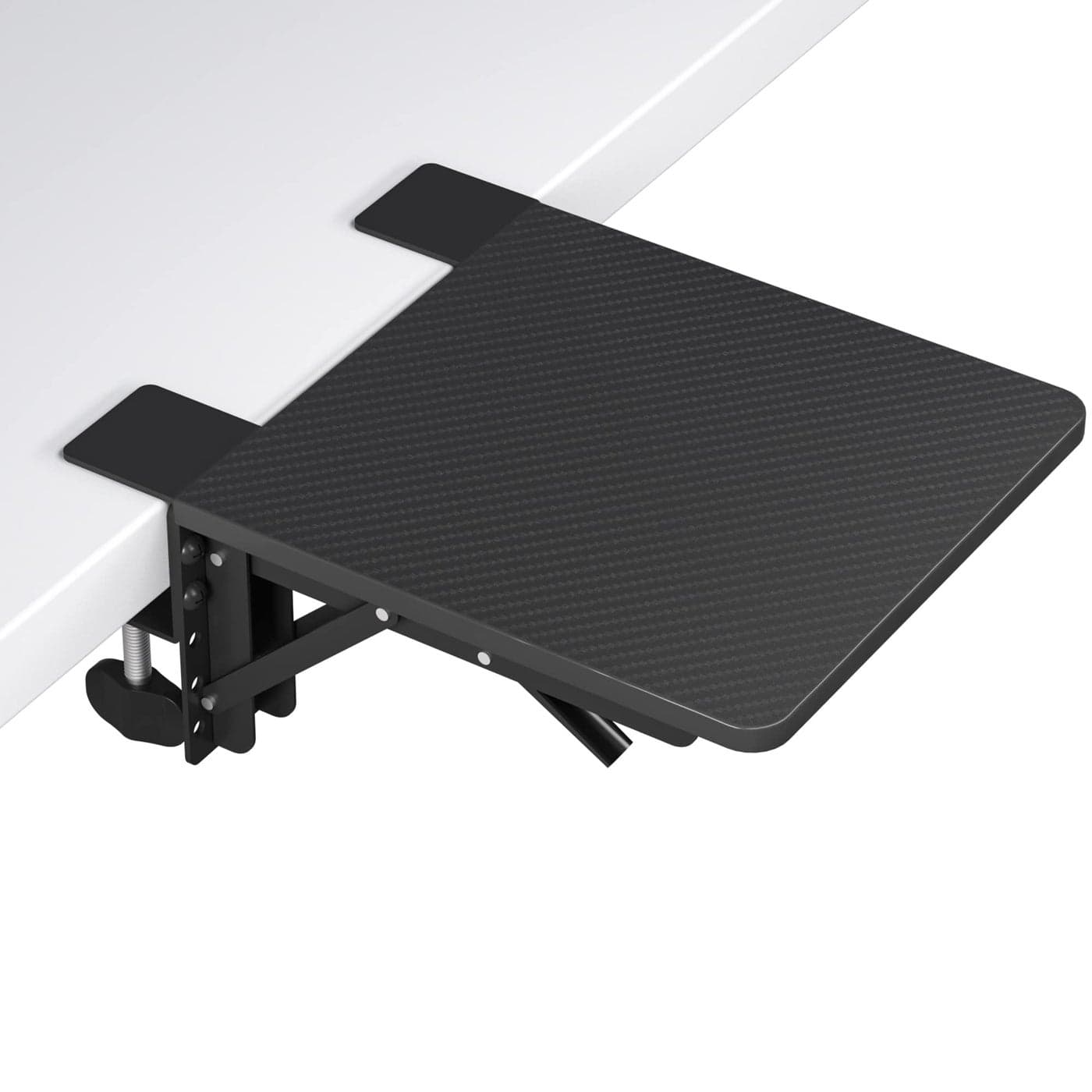 BONTEC Ergonomics Desk Extender Tray 95x91 Table Mount Arm Wrist Rest Shelf 90 Foldable Elbow Arm Support Clamp on Computer Arm Rest for Desk Suitable for Office Desks