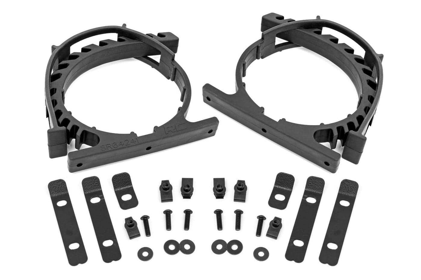Rough Country Rubber Molle Panel Adjustable Clamp Kit 212 to 912 50 lb Capacity Adapts to Any Shape 2Pack
