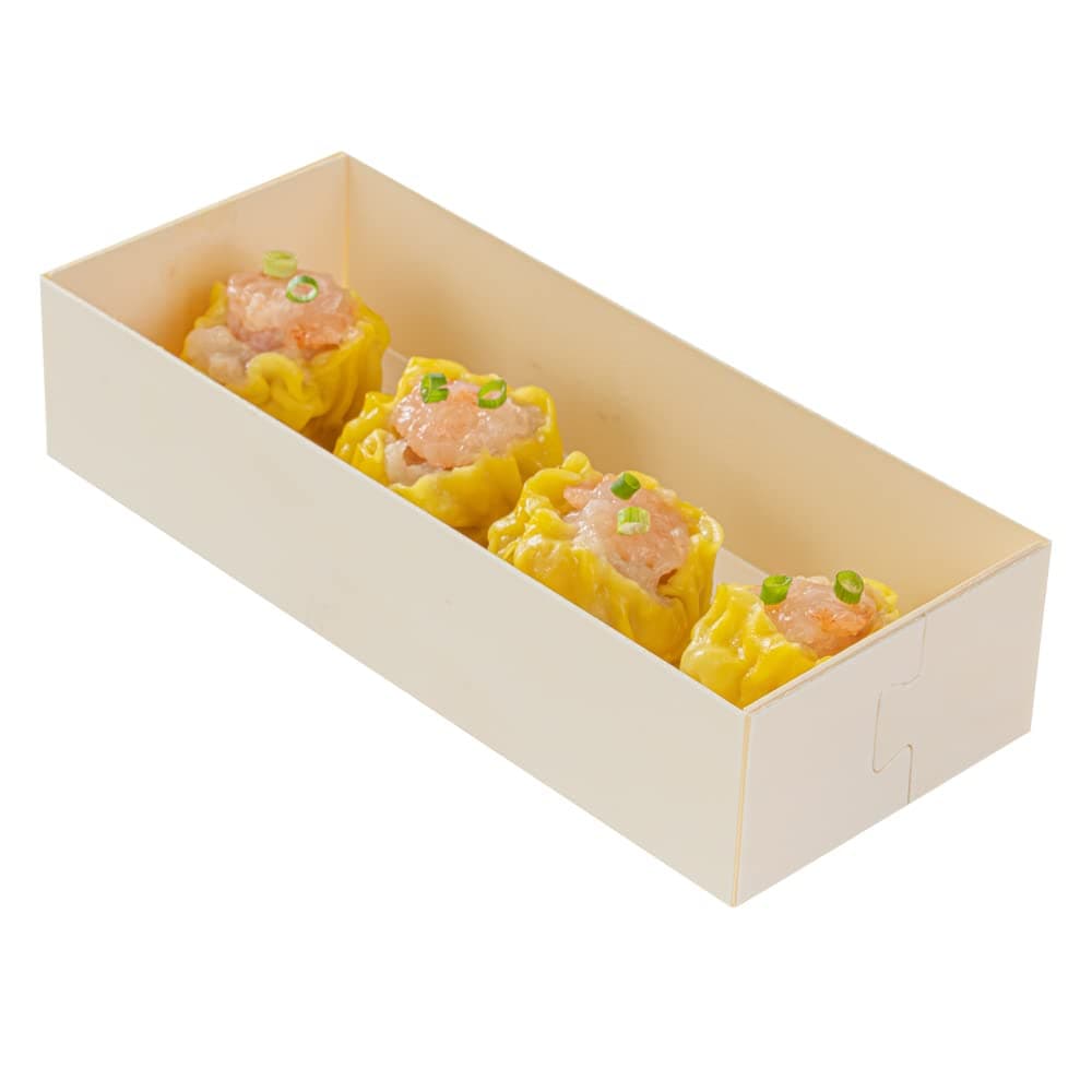 Restaurantware Taipei 18 Ounce Food Containers 100 Rectangle Wooden Bento Boxes Lids Sold Separately Grease Impermeable Poplar To Go Boxes Disposable Serve Noodles Dumplings And More