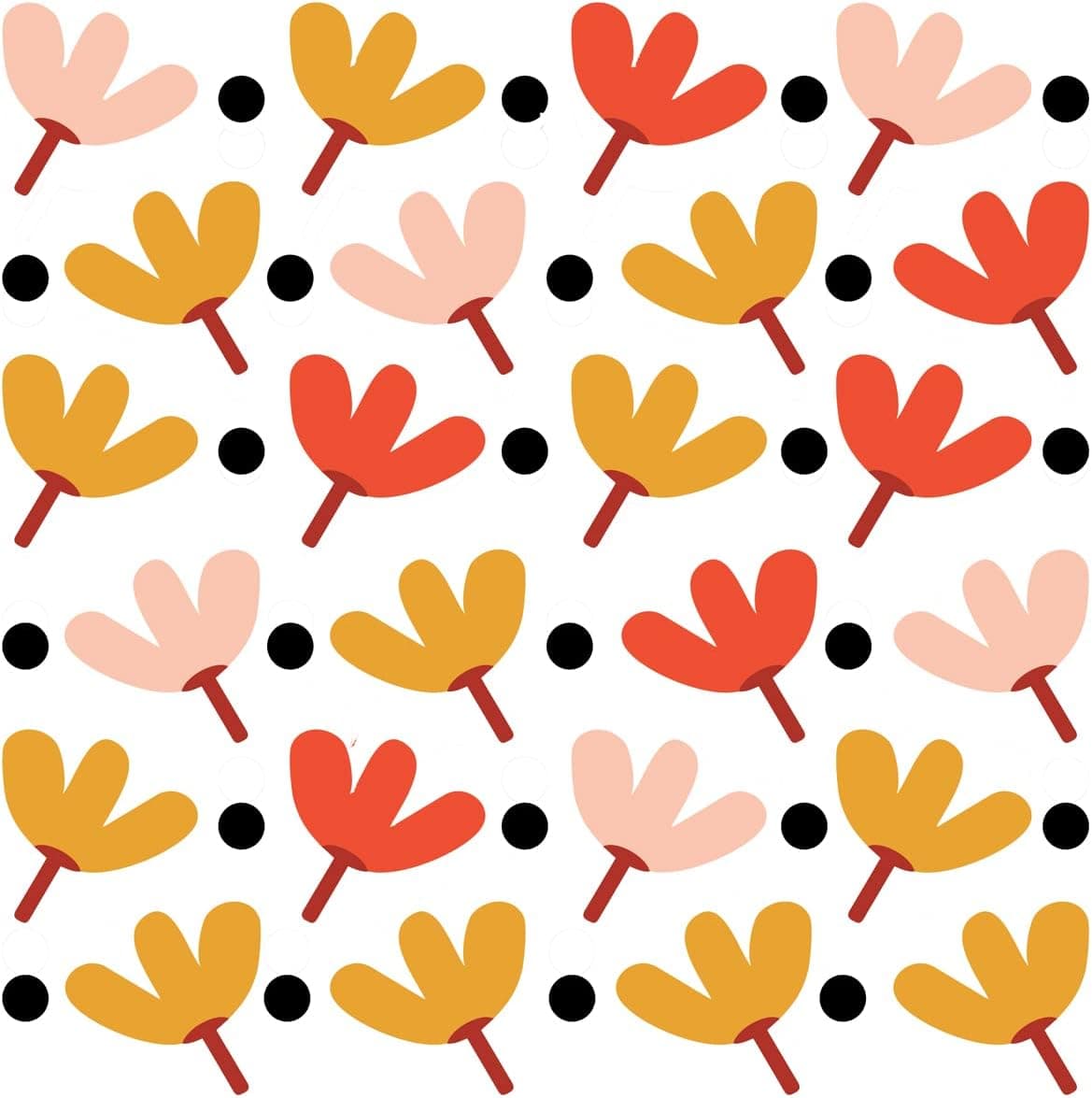 DEKOSH Boho Decor Wall Decals Peel and Stick Flower Decals for Wall in Multiple Colors