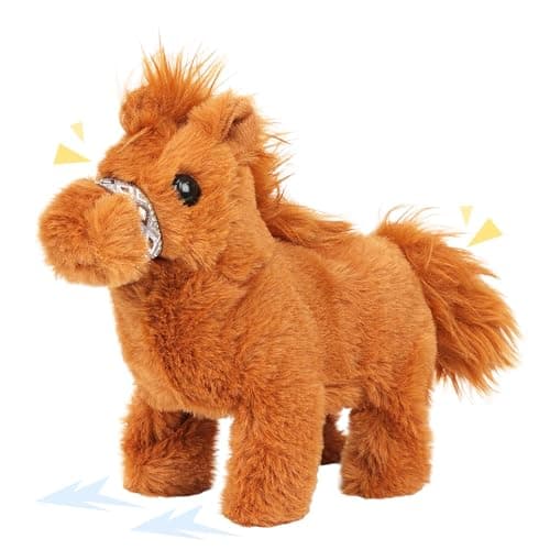 Easfan Walking Pony Toy Plush Interactive Pony Electric Plush Pet Toy with Sound Stuffed Animal Christmas Birthday Gifts for Kids Toddlers8